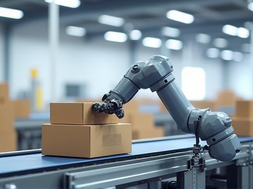 Automated packaging robot efficiently handling boxes
