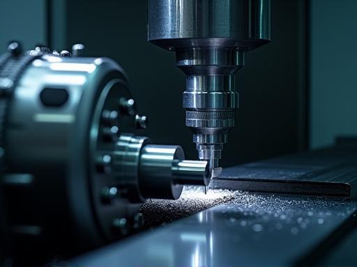 High precision CNC lathe machine in operation